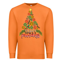 Carrot paw print christmas tree Premium Sweatshirt - CowhideDigitalArt