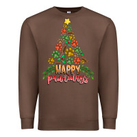 Chestnut paw print christmas tree Premium Sweatshirt - CowhideDigitalArt