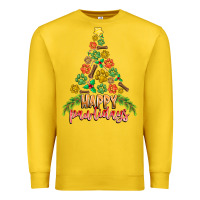 Lemon paw print christmas tree Premium Sweatshirt - CowhideDigitalArt