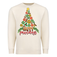 Sandshell paw print christmas tree Premium Sweatshirt - CowhideDigitalArt