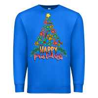 True Royal paw print christmas tree Premium Sweatshirt - CowhideDigitalArt
