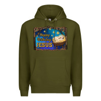 Army Green happy birthday jesus Premium Hoodie - RanaPortraitStore