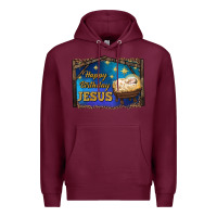 Burgundy happy birthday jesus Premium Hoodie - RanaPortraitStore