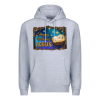 Heather Grey happy birthday jesus Premium Hoodie - RanaPortraitStore