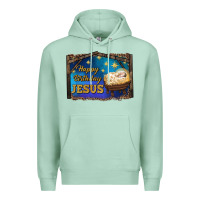 Seafoam happy birthday jesus Premium Hoodie - RanaPortraitStore