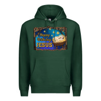 Sports Green happy birthday jesus Premium Hoodie - RanaPortraitStore