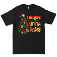 Black i believe in santa paws Premium Tee - MaliasSmallBusiness