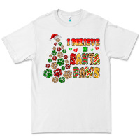 White i believe in santa paws Premium Tee - MaliasSmallBusiness