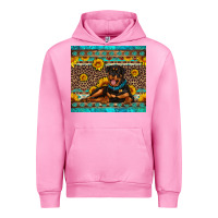 Fuchsia Pink Rottweiler with western background Urban Hoodie - Artiststas