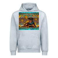 Heather Grey Rottweiler with western background Urban Hoodie - Artiststas