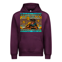 Mauve Wine Rottweiler with western background Urban Hoodie - Artiststas