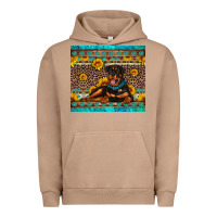 Pigment Burro Rottweiler with western background Urban Hoodie - Artiststas