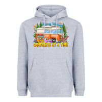 Heather Grey Making Memories Campsites Time Heavyweight Hoodie - CowhideDigitalArt