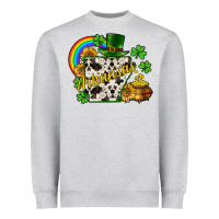 Heather Grey Arkansas map St. Patrick's Heavyweight Sweatshirt - CowGirlArtShop