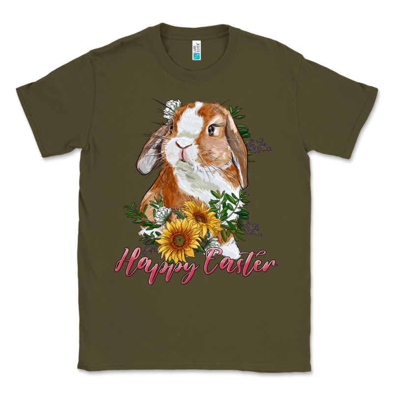 Happy Easter With Bunny And Sunflowers Classic Tee by RanaPortraitStore | Teevron