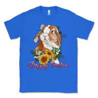 True Royal Happy easter with bunny and sunflowers Classic Tee - RanaPortraitStore