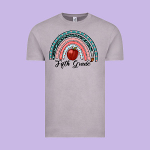 Fifth Grade Rainbow Vintage Tee Designed By Ranaportraitstore