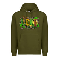 Army Green love like jesus st. patricks Premium Hoodie - FaDigitalArtStudio