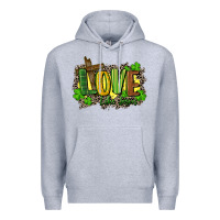 Heather Grey love like jesus st. patricks Premium Hoodie - FaDigitalArtStudio