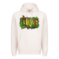 Pale Pink love like jesus st. patricks Premium Hoodie - FaDigitalArtStudio