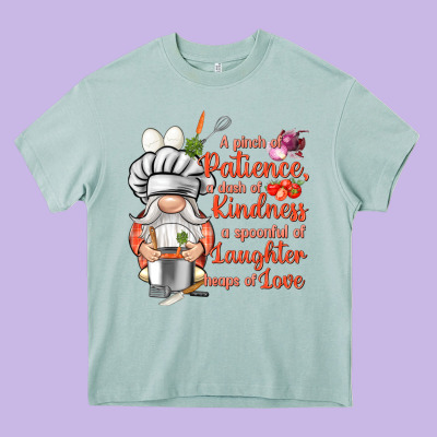 Patience A Dash Of Kindness Heavy Core Tee Designed By Nancycooperartshop