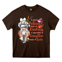 Chocolate Brown patience a dash of kindness Heavy Core Tee - NancyCooperArtShop