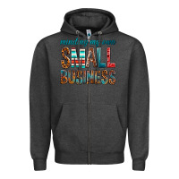 Charcoal Heather Minding My Own Small Business Zipper Hoodie - BundleAndBundleShop