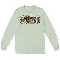 Western Mini Black Highland Calf Long Sleeve Tee | Teevron
