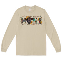 Mushroom Western mini black highland calf Long Sleeve Tee - RanaPortraitStore