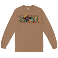 Toasted Coconut Western mini black highland calf Long Sleeve Tee - RanaPortraitStore