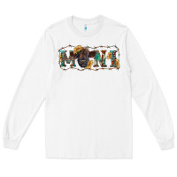 White Western mini black highland calf Long Sleeve Tee - RanaPortraitStore