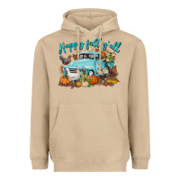 Mushroom Happy Fall Y'all Heavyweight Hoodie - LillyAllenDesigns