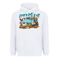 White Happy Fall Y'all Heavyweight Hoodie - LillyAllenDesigns