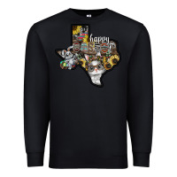 Black Happy Easter Texas Premium Sweatshirt - CowhideDigitalArt