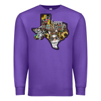 Purple Happy Easter Texas Premium Sweatshirt - CowhideDigitalArt