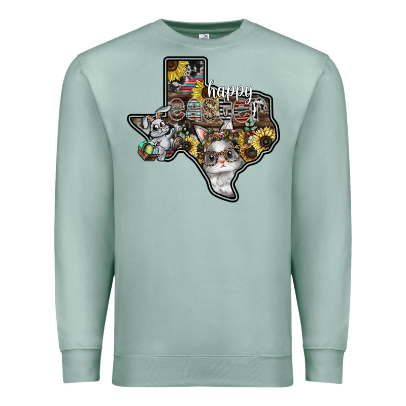 Happy Easter Texas Premium Sweatshirt by CowhideDigitalArt | Teevron