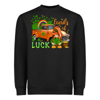 Black St. Patrick's Loads of luck with gnome Heavyweight Sweatshirt - HowdyJamesFarm
