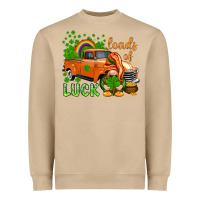Mushroom St. Patrick's Loads of luck with gnome Heavyweight Sweatshirt - HowdyJamesFarm