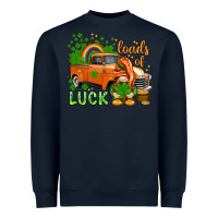 Navy St. Patrick's Loads of luck with gnome Heavyweight Sweatshirt - HowdyJamesFarm