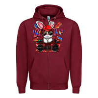 Burgundy hip hop Zipper Hoodie - FaDigitalArtStudio