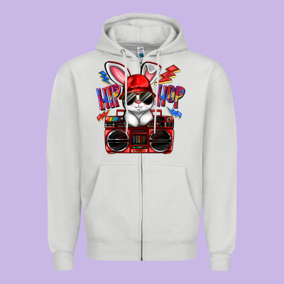 Hip Hop Zipper Hoodie Designed By Fadigitalartstudio