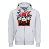 Heather Grey hip hop Zipper Hoodie - FaDigitalArtStudio