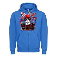 True Royal hip hop Zipper Hoodie - FaDigitalArtStudio