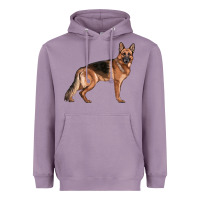 Lavender German Shepherd Dog Illustrations Heavyweight Hoodie - LillyAllenDesigns