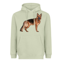 Matcha German Shepherd Dog Illustrations Heavyweight Hoodie - LillyAllenDesigns