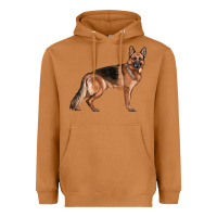 Meerkat German Shepherd Dog Illustrations Heavyweight Hoodie - LillyAllenDesigns