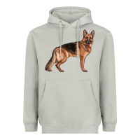 Moon Dust German Shepherd Dog Illustrations Heavyweight Hoodie - LillyAllenDesigns
