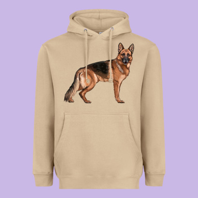 German Shepherd Dog Illustrations Heavyweight Hoodie Designed By Lillyallendesigns