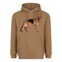 Toasted Coconut German Shepherd Dog Illustrations Heavyweight Hoodie - LillyAllenDesigns