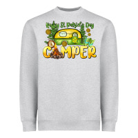 Heather Grey Happy St. Patrick's Day camper Heavyweight Sweatshirt - HowdyJamesFarm